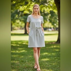 32 Cool Khaki Twill Minimalist Dress Small